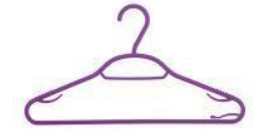 Smart Hanger With Loop (390 X 210 X 30 Mm) (Purple)